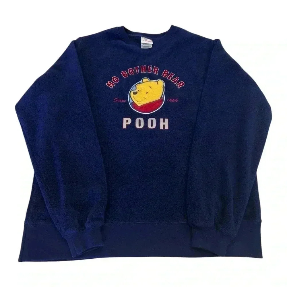 VTG Disney Store Winnie The Pooh Fleece Sweatshirt Size M